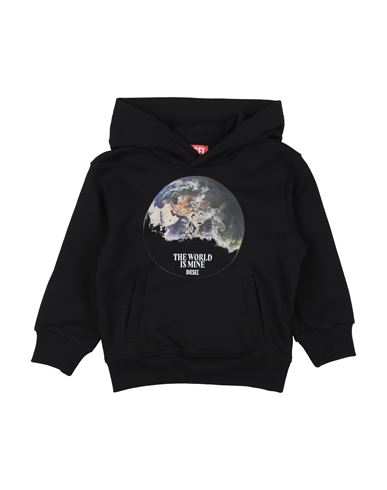 DIESEL DIESEL TODDLER BOY SWEATSHIRT BLACK SIZE 4 COTTON, ELASTANE