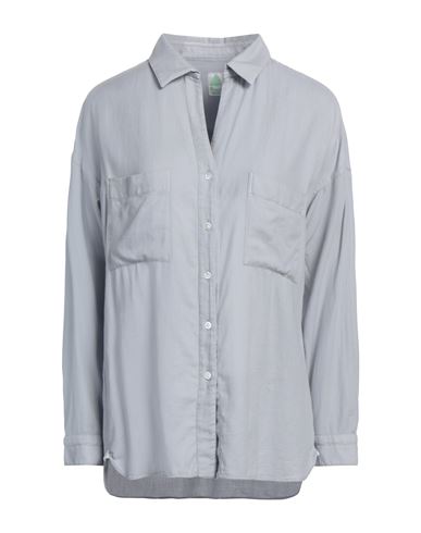 FINAMORE 1925 FINAMORE 1925 WOMAN SHIRT LIGHT GREY SIZE 8 COTTON, CASHMERE 