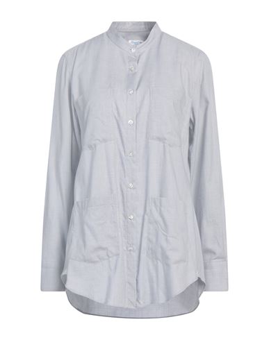 FINAMORE 1925 FINAMORE 1925 WOMAN SHIRT LIGHT GREY SIZE 10 COTTON, CASHMERE 