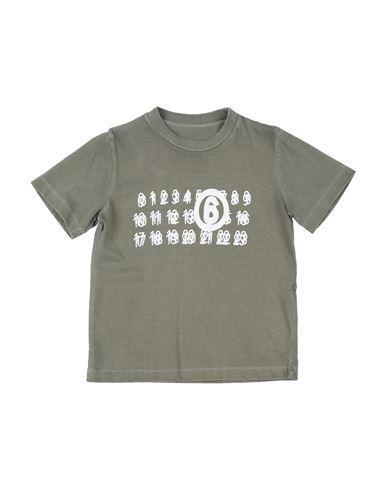 Mm6 Maison Margiela Toddler T-shirt Military Green Size 4 Cotton