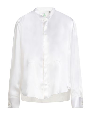 Finamore 1925 Woman Shirt Ivory Size 8 Silk