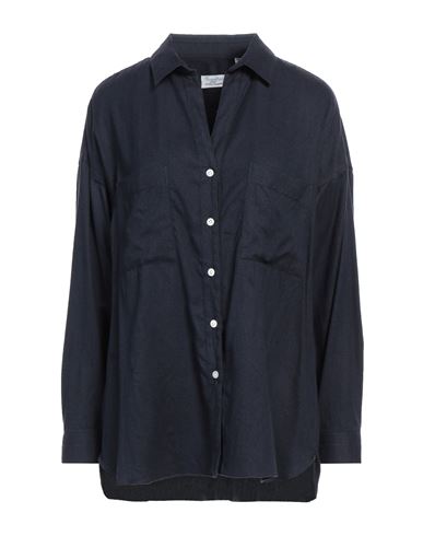 Finamore 1925 Woman Shirt Navy Size 10 Cotton, Lyocell