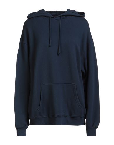The Elder Statesman Woman Sweatshirt Navy Size L Cotton, Cashmere