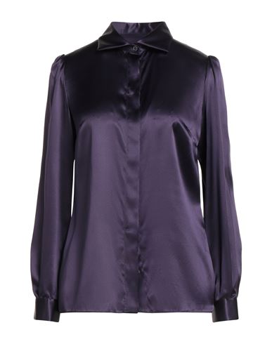 Dolce & Gabbana Woman Shirt Dark Purple Size 8 Silk