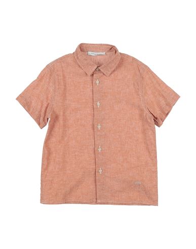 Paolo Pecora Toddler Boy Shirt Rust Size 4 Linen, Cotton In Pink
