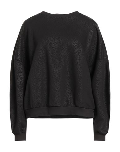 8PM 8PM WOMAN SWEATSHIRT BLACK SIZE L COTTON, POLYESTER 
