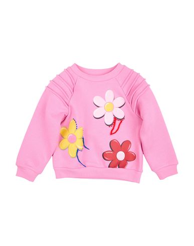 Monnalisa Toddler Girl Sweatshirt Pink Size 6 Cotton, Polyester In Pink