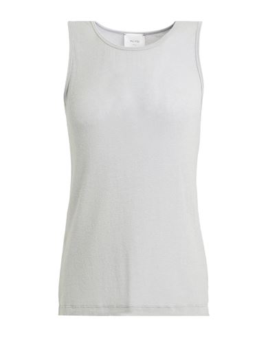 Alysi Woman Tank Top Light Grey Size 10 Viscose, Wool, Elastane