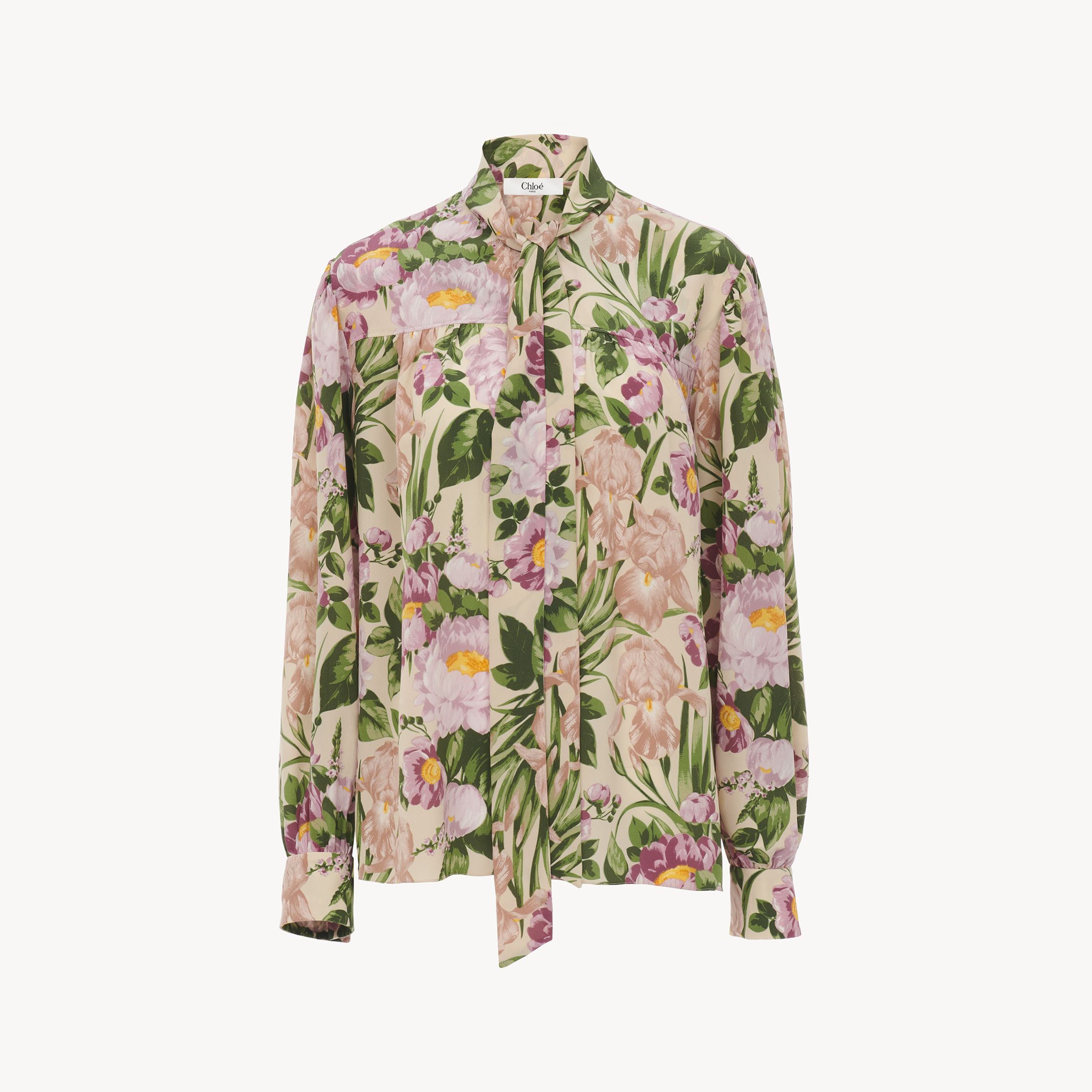 Chloé Chloe Printed Crepe Shirt