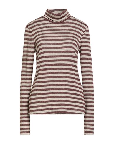 Shop Shirtaporter Woman T-shirt Burgundy Size L Viscose, Polyester, Lurex