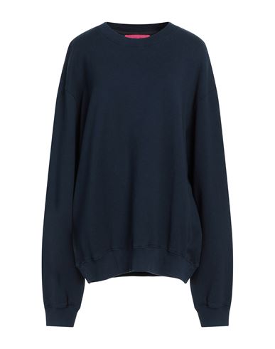 The Elder Statesman Woman Sweatshirt Navy Size L Cotton, Cashmere