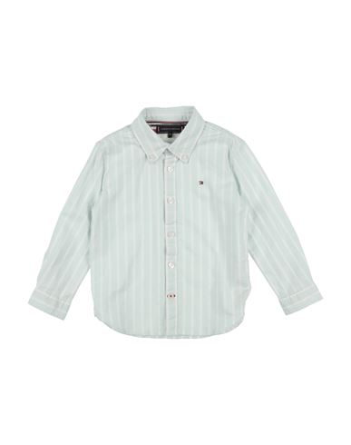 Tommy Hilfiger Toddler Boy Shirt Light Green Size 5 Cotton, Elastane In Blue