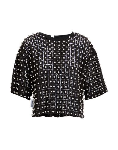 Des_phemmes Woman Top Black Size 6 Cotton