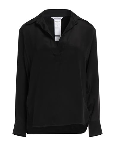 Max Mara Infante Wool Knit Polo Sweater In Black