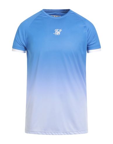 Siksilk Man T-shirt Azure Size S Polyester In Animal Print