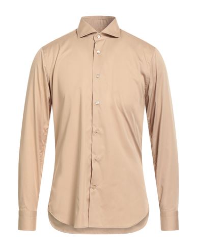 Shop Guglielminotti Man Shirt Sand Size 15 ¾ Cotton