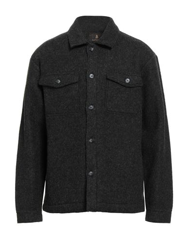 Bellwood Man Shirt Charcoal Size 40 Polyester, Wool In Gray
