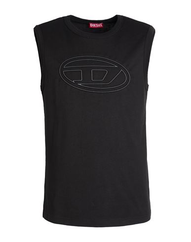 Diesel Man T-shirt Black Size L Cotton