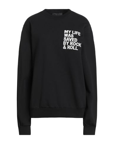 John Richmond Woman Sweatshirt Black Size L Cotton