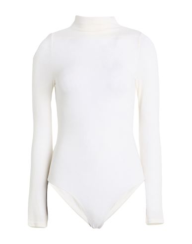 King Kong Woman Bodysuit Cream Size S Viscose, Wool, Elastane