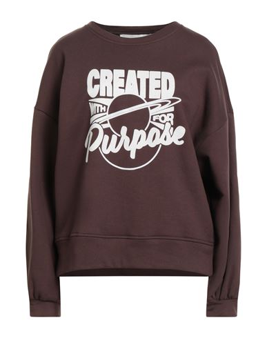 Shop Haveone Woman Sweatshirt Dark Brown Size Onesize Cotton