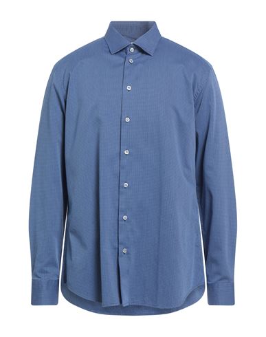 Bastoncino Man Shirt Blue Size 17 ½ Cotton