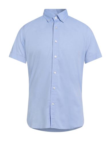 Carlo Pignatelli Man Shirt Light Blue Size 15 ½ Cotton In Blue