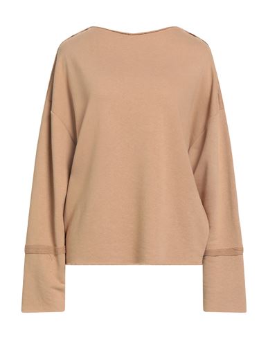 LE STREGHE LE STREGHE WOMAN SWEATSHIRT CAMEL SIZE M COTTON 