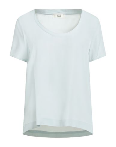 Suoli Woman Top Sky Blue Size 4 Acetate, Silk