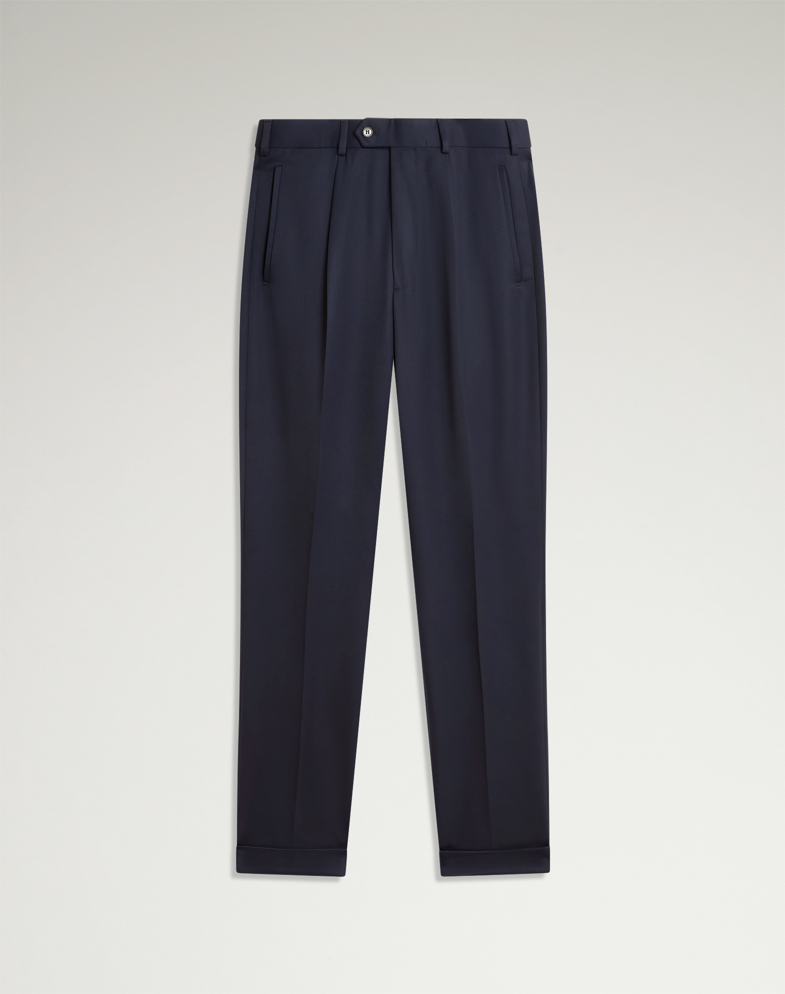 Dunhill Wool Twill Single Pleat Trousers