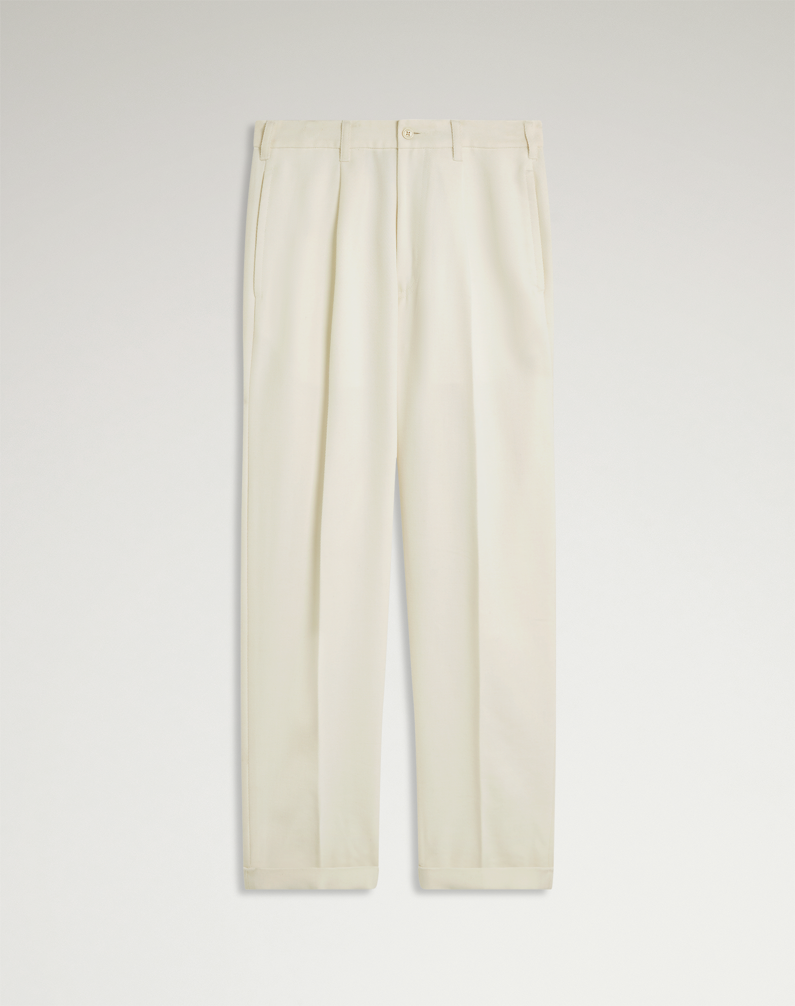 Dunhill Cotton Wool Mohair Drill Single Pleat Tapered Chinos