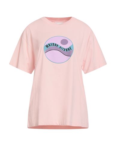 Maison Kitsuné Woman T-shirt Light Pink Size L Cotton