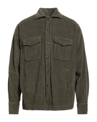 Tintoria Mattei 954 Man Shirt Military Green Size L Cotton
