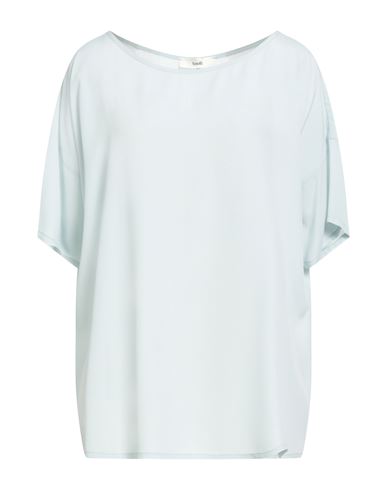 Suoli Woman Top Sky Blue Size 10 Acetate, Silk