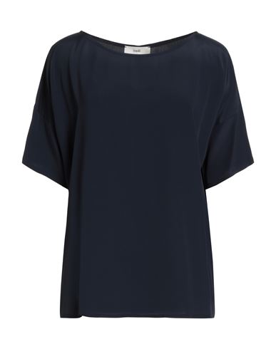 Suoli Woman Top Navy Size 4 Acetate, Silk