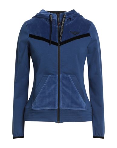 Aeronautica Militare Woman Sweatshirt Blue Size Xs Cotton, Elastane, Polyester