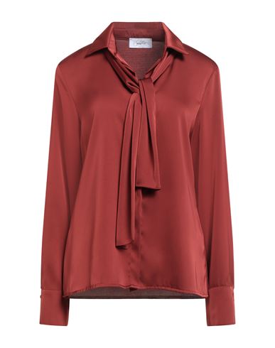 Soallure Woman Shirt Rust Size 6 Polyester