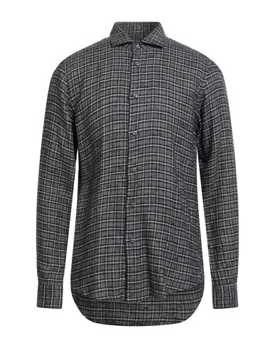 Brian Dales Man Shirt Black Size 16 Linen In Black