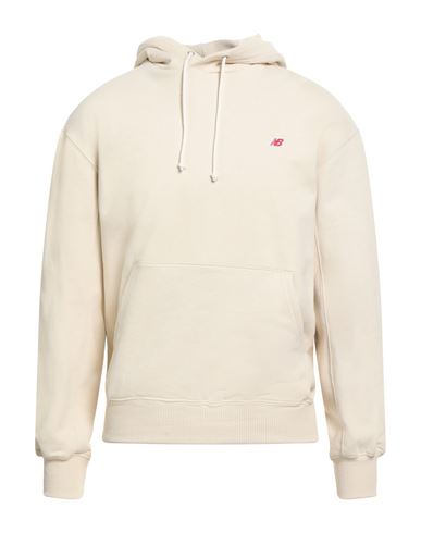 New Balance Man Sweatshirt Beige Size S Cotton, Elastane In Gold