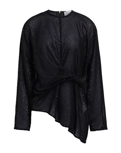 Silvian Heach Woman Top Black Size 8 Polyester In Black