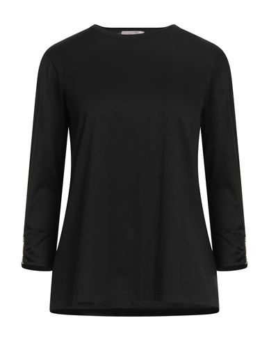 Herno Resort Woman T-shirt Black Size 16 Cotton, Elastane