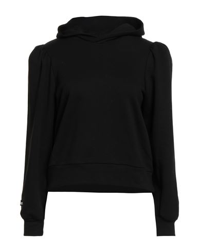 Soallure Woman Sweatshirt Black Size M Cotton
