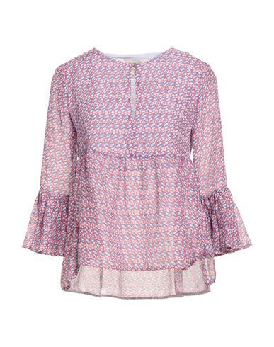 Alessia Santi Woman Top Red Size 8 Cotton, Silk In Purple