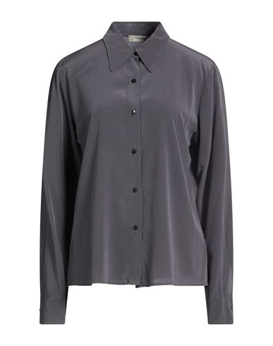 Kiltie Woman Shirt Grey Size 4 Silk, Elastane In Gray