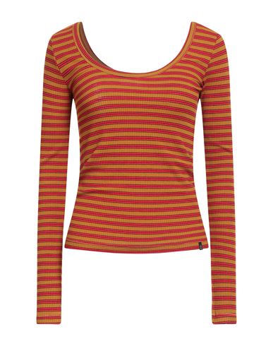 Ottod'ame Woman T-shirt Mustard Size 8 Viscose, Elastane In Yellow