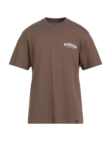 Dickies Man T-shirt Khaki Size Xl Cotton In Sand