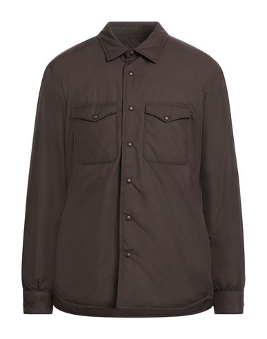 Mazzarelli Man Jacket Chocolate Brown Size Xl Polyester