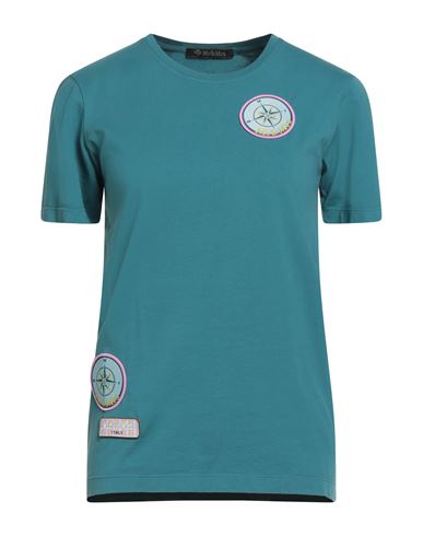 Mr & Mrs Italy Woman T-shirt Deep Teal Size Xs Cotton, Polyester