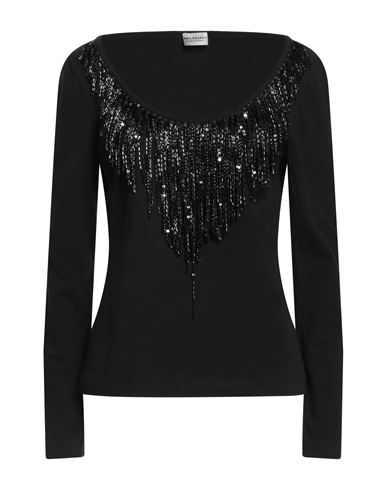 Philosophy Di Alberta Ferretti Woman T-shirt Black Size 10 Cotton, Elastane In Black