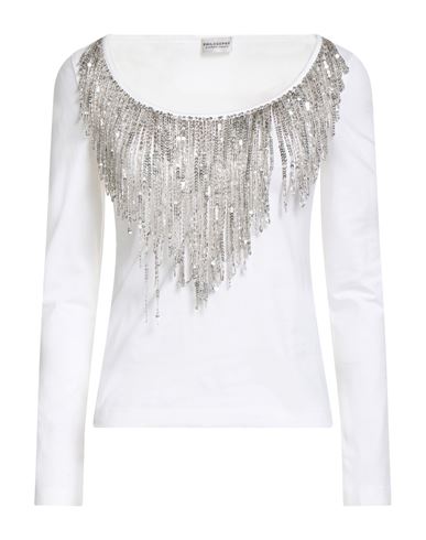 Philosophy Di Alberta Ferretti Woman T-shirt White Size 8 Cotton, Elastane